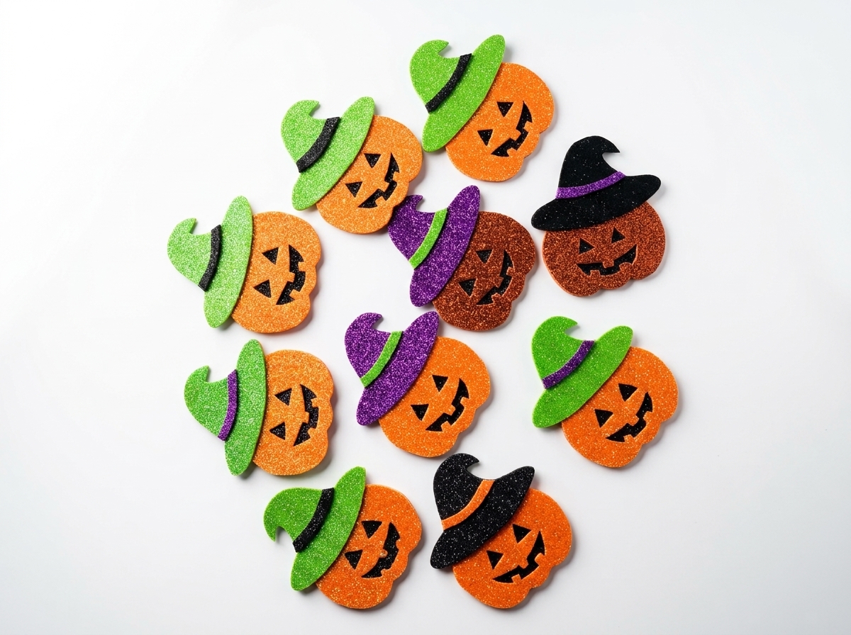 Figuras Eva adornos apliques Halloween en foamy Escarchado