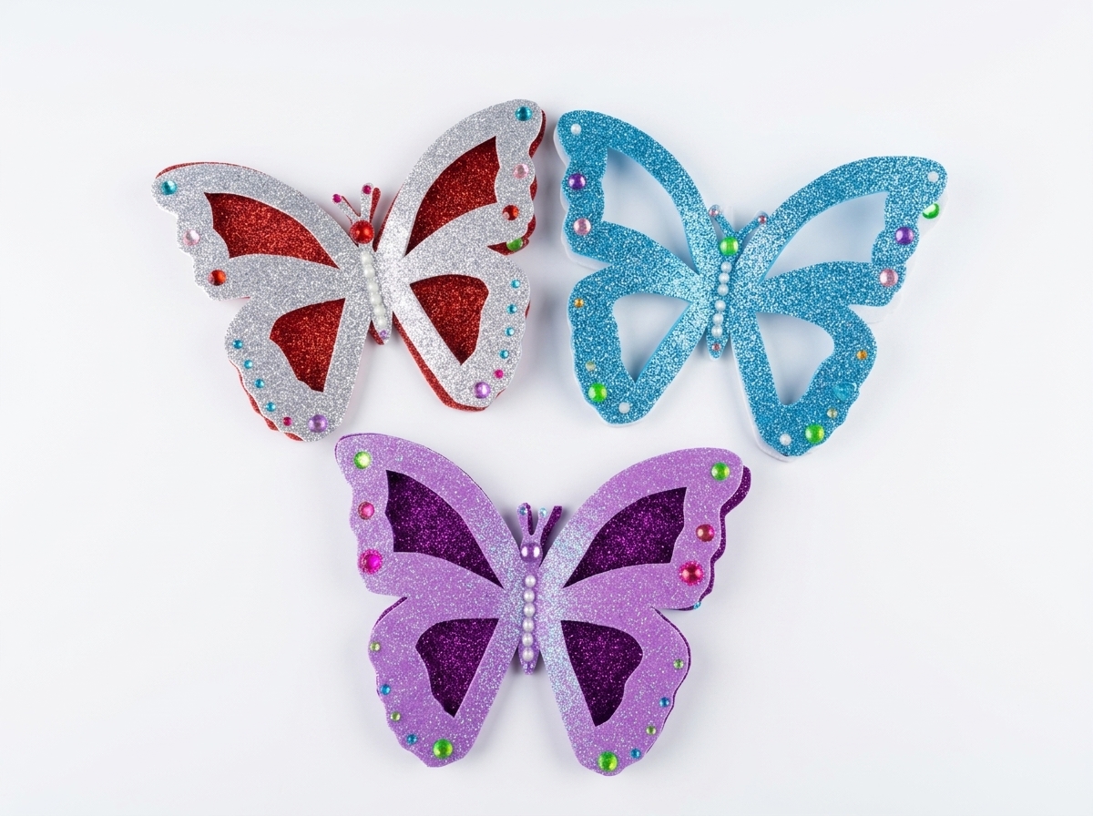 Adornos para fiestas Mariposas decorativas para flores pines