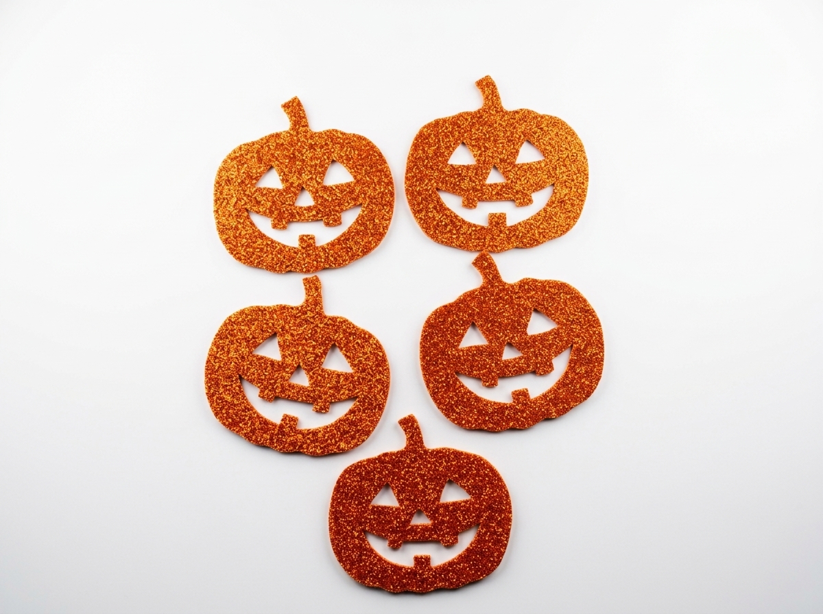 calabaza Figuras Eva adornos apliques Halloween en foamy Escarchado