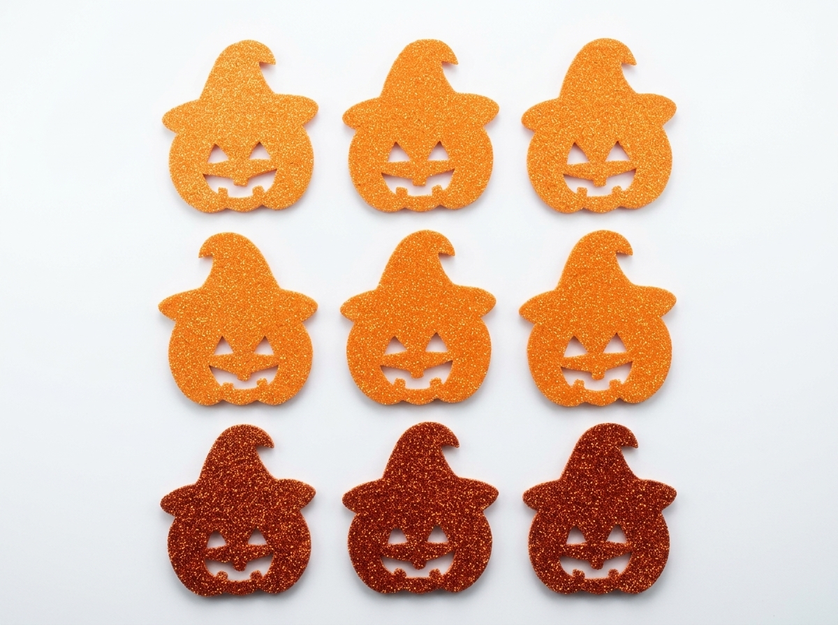 calbaza Figuras Eva adornos apliques Halloween en foamy Escarchado