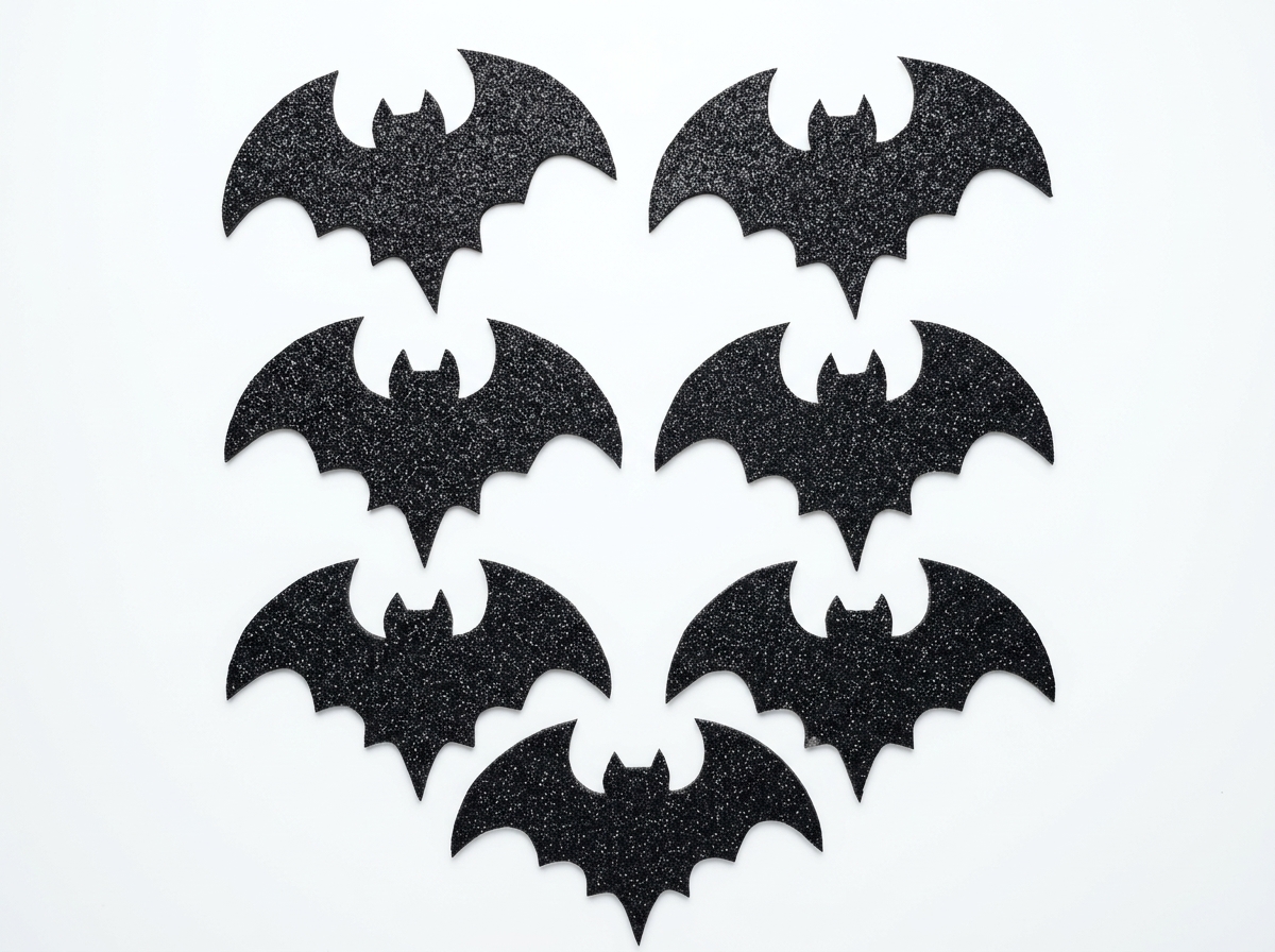 murcielago adornos Halloween en foamy Escarchado