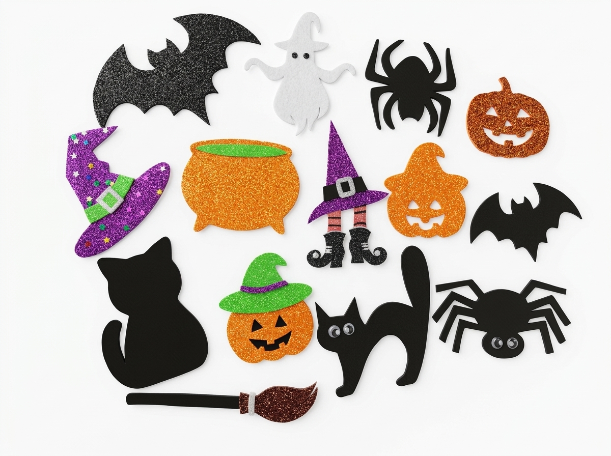 Set 14 pzas figuras adornos Halloween surtidas para decorar