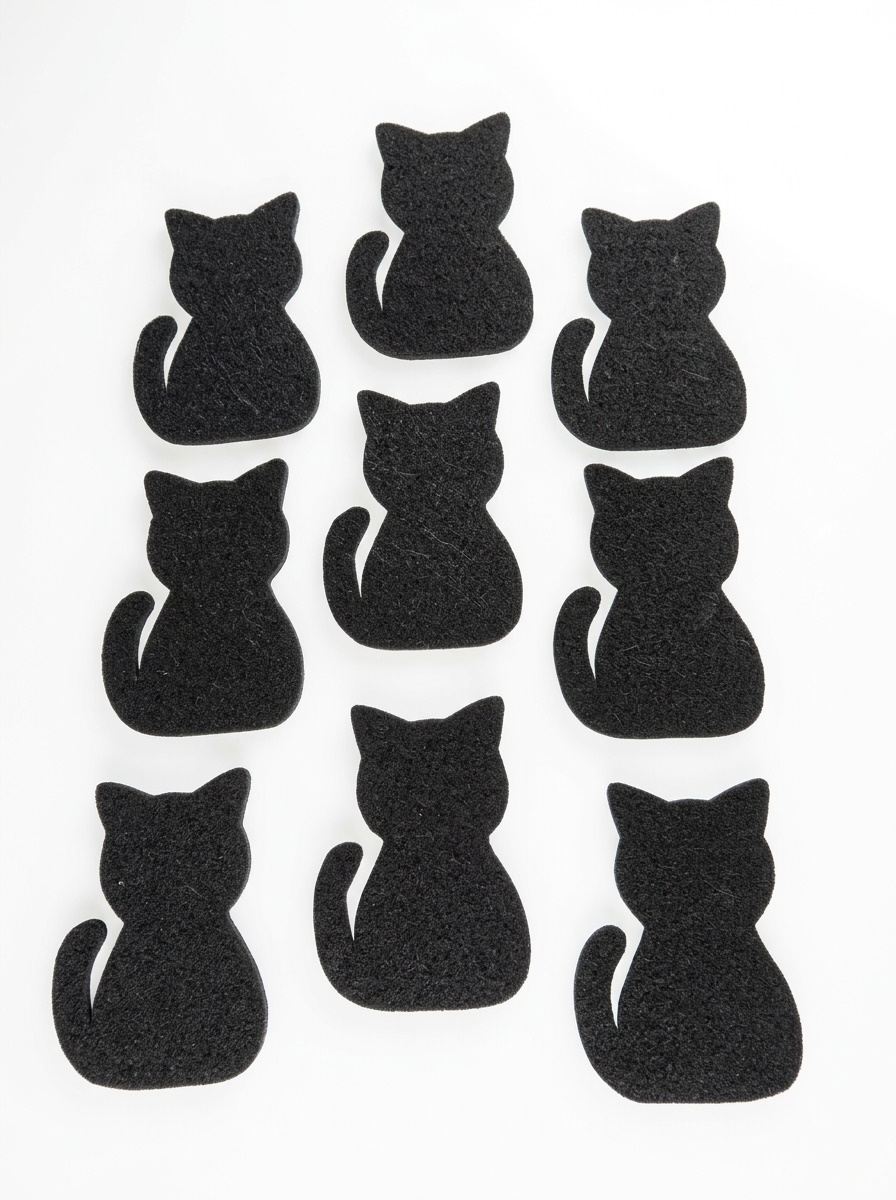 gato sentado Figuras Eva adornos apliques Halloween en foamy Escarchado