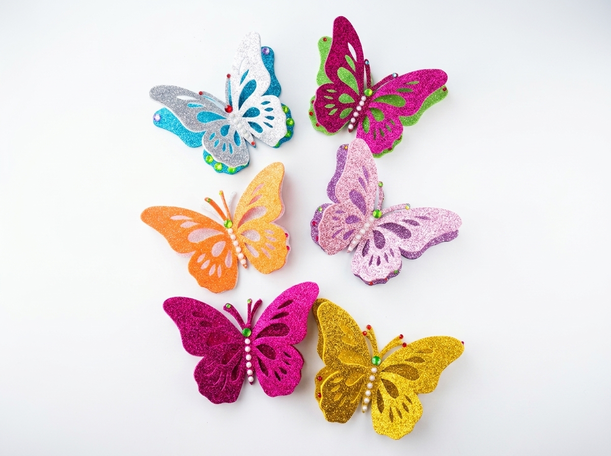 Adornos para fiestas Mariposas decorativas para flores pines