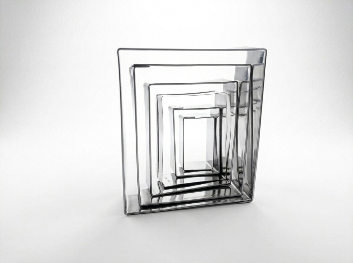 cortador de metal forma rectangular para reposteria