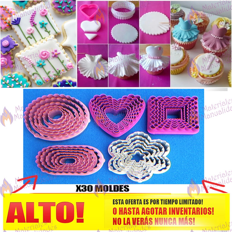 Cortador plástico para decorar fondant repostería pastilaje