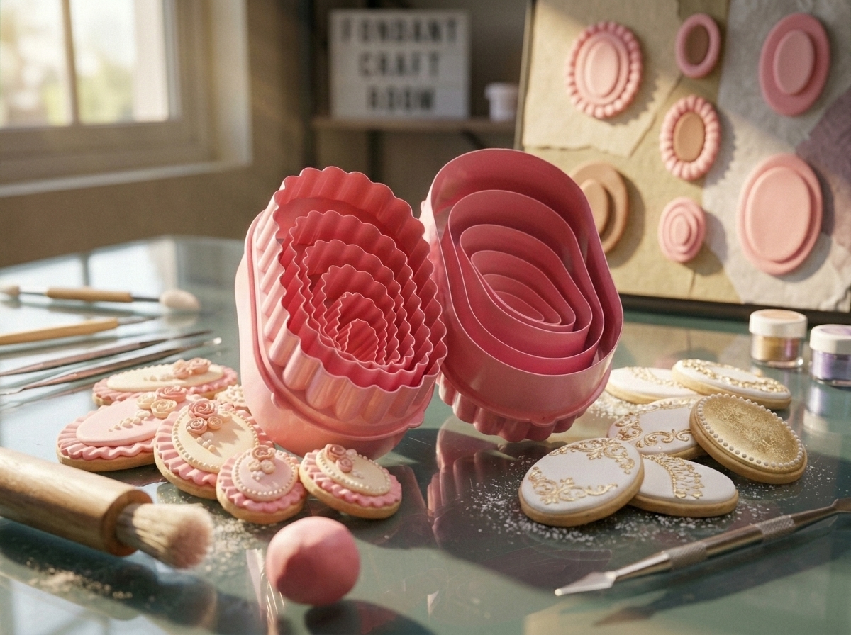 Cortador de ovalado plastico para reposteria multiusos