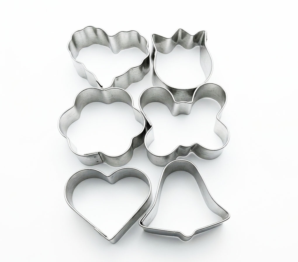 Molde Cortador para masas de alimentos de flores, corazón,