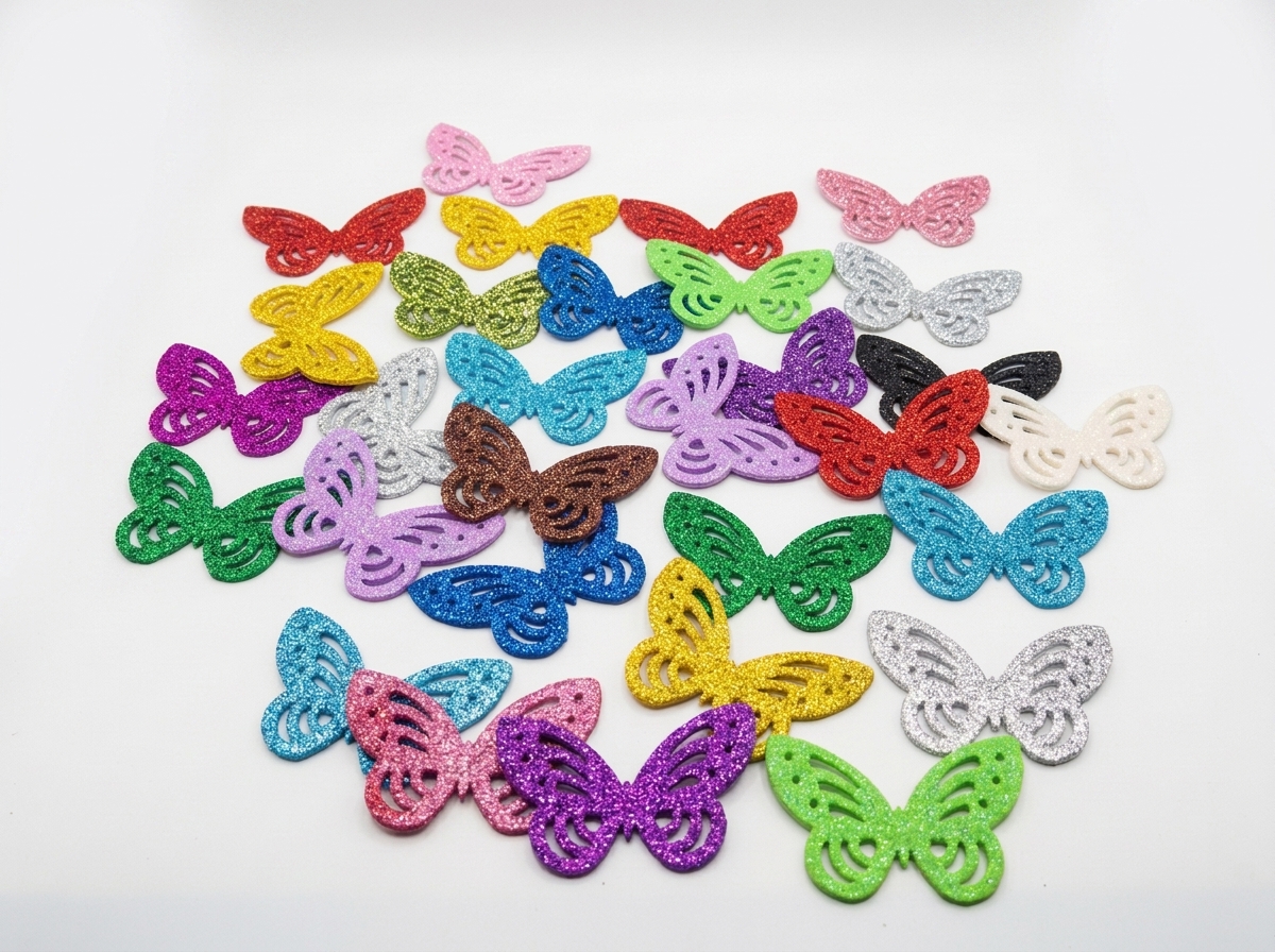 Mariposas brillantes elegantes en foamy para decorar manualidades