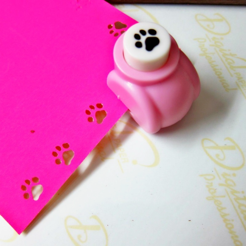 Mini Perforadora de Huella de Gato para Cartulina Papel foami Delgado Figuras MiniaturaTroquel Para Fomy Sacabocados Para Foamiran Figuras Surtidas Troquelador Scrapbooking Fomi Y Papel Souvenirs medida aprox. de 5mm a 9 mm