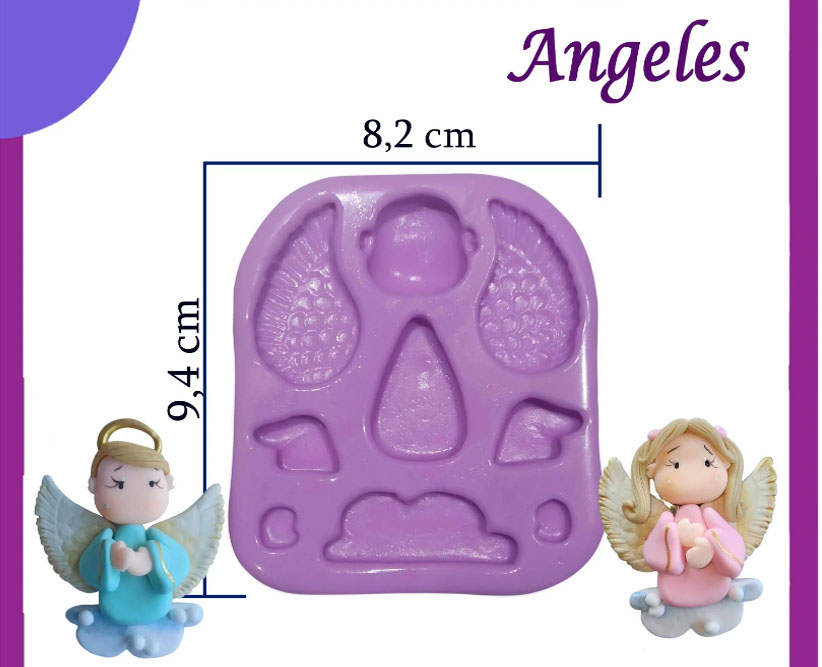 Angel bautizo primera comunion molde en silicon para manualidades y recordatorios