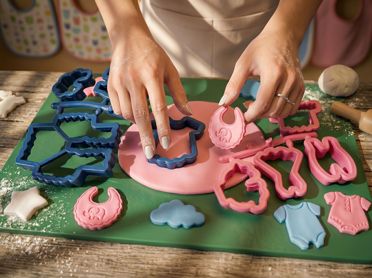 Cortador plástico de figuras Ropa de bebés baby shower