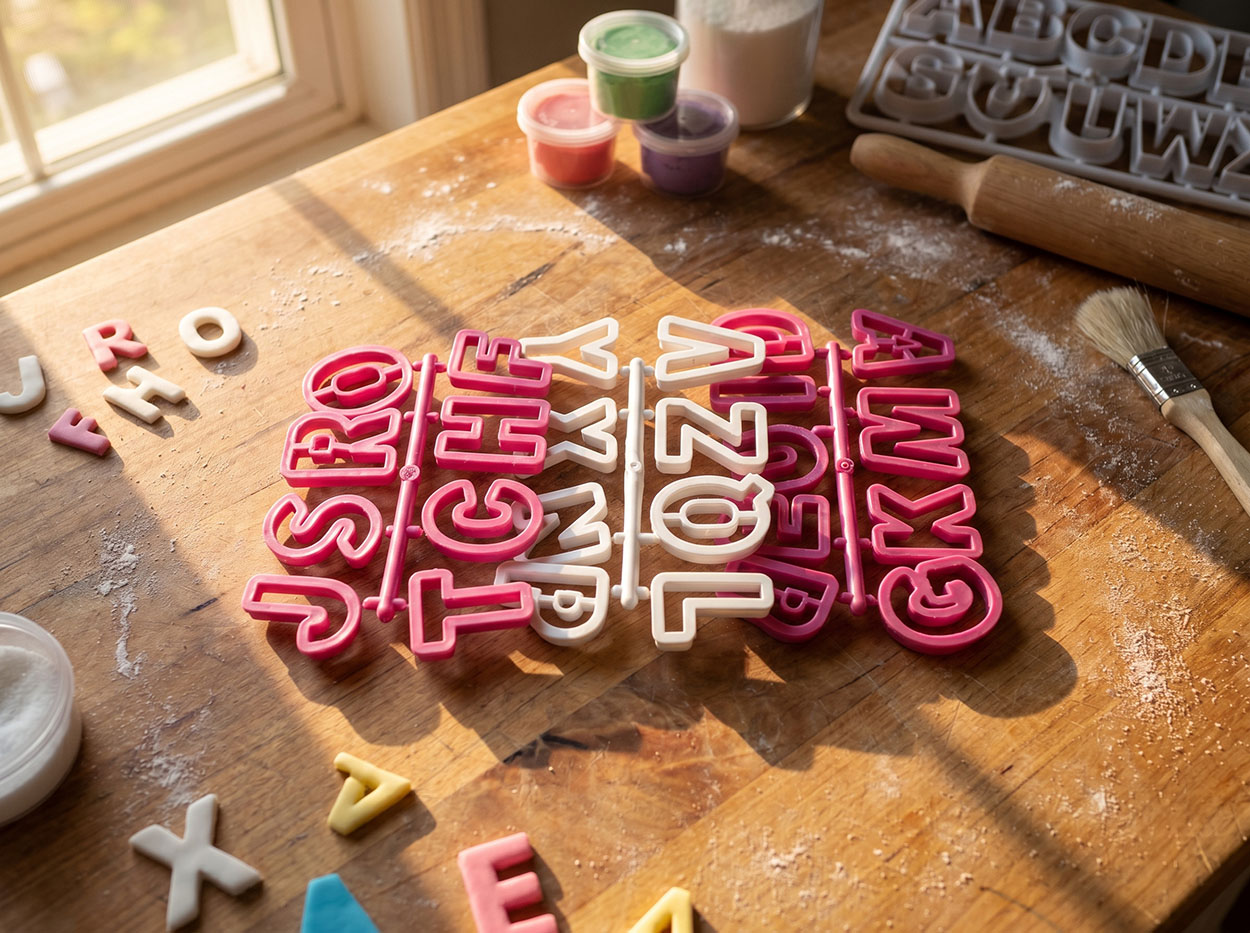 letras alfabeto Cortador de masa pasta fondant pastel galletas abecedario letras 5cm