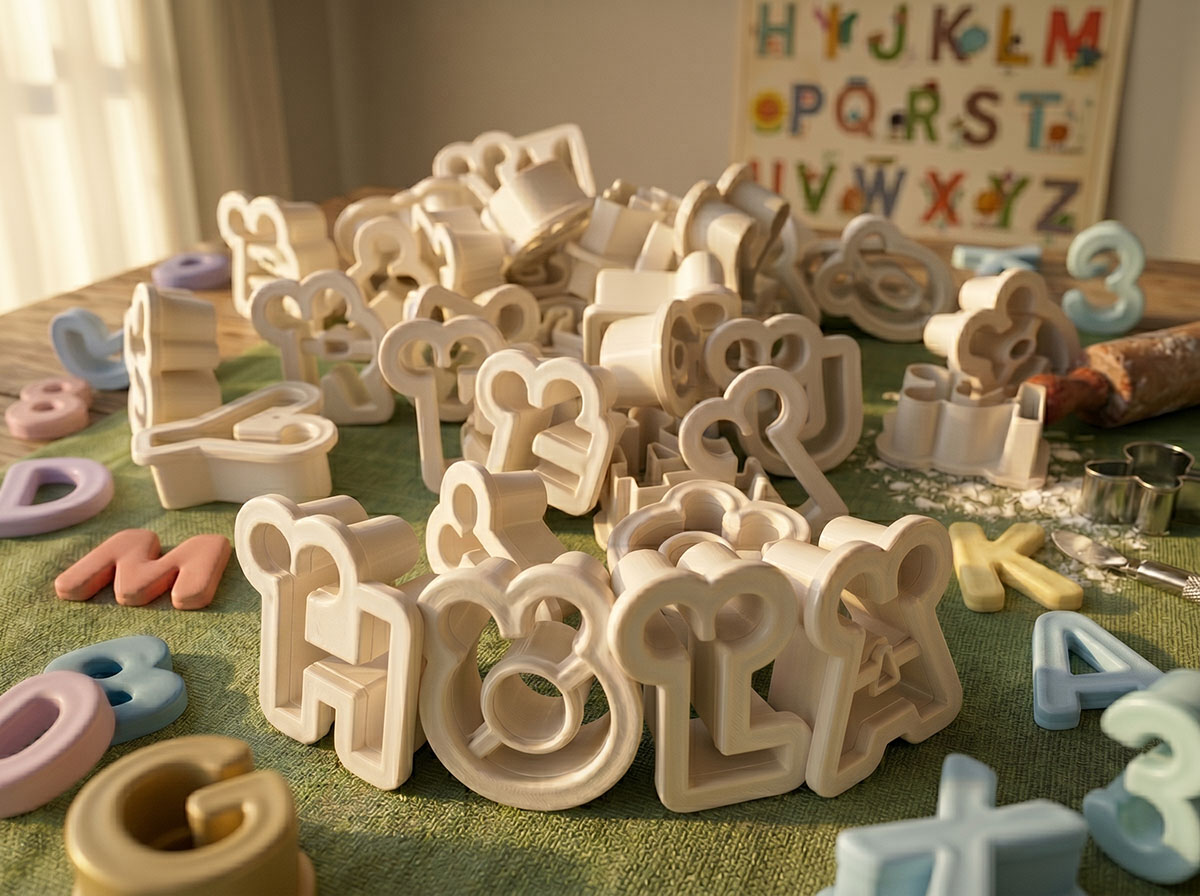 Moldes cortador de abecedario y numeros 2cm para decoracion de tortas y fondant letras y numeros