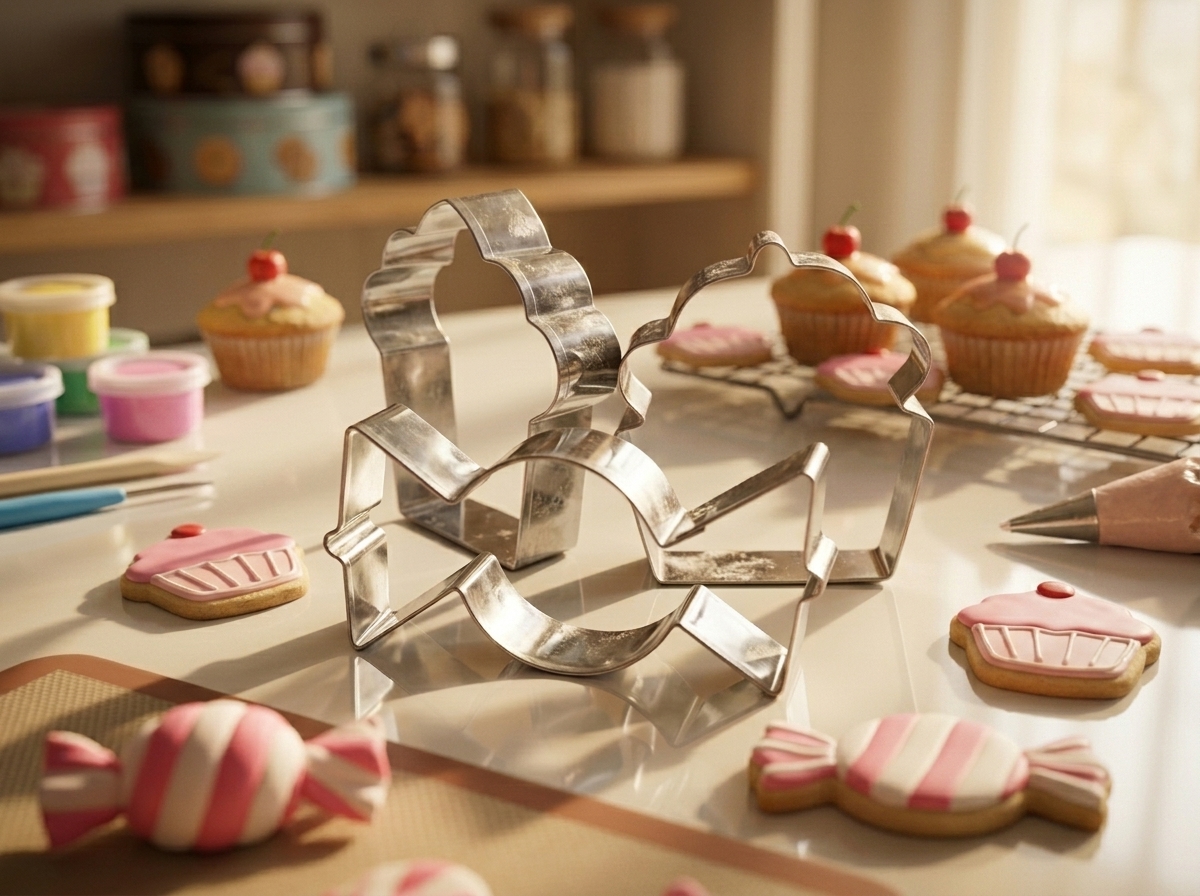 cortador de galleta forma de caramelo para reposteria, galletas en forma de muffin cumpleaños