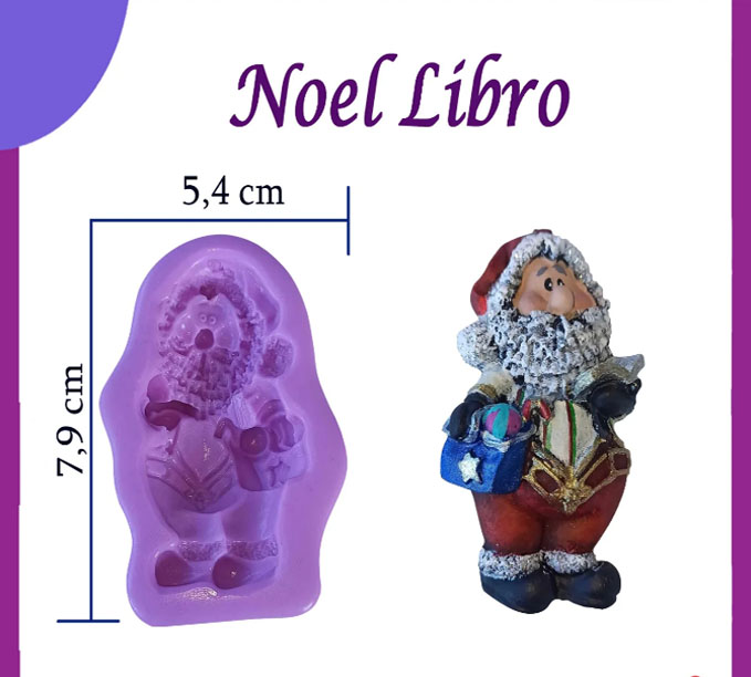 Molde Silicona papa noel santa claus para navidad 