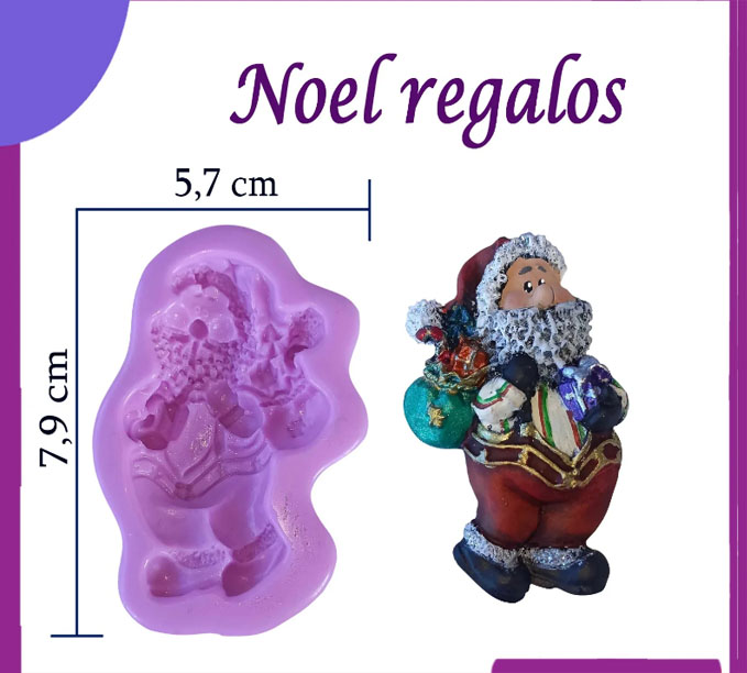 Molde Silicona papa noel santa claus para navidad 