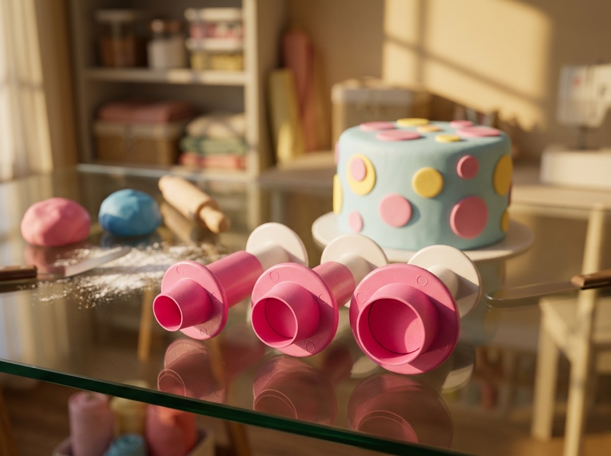 Molde expuslor de círculos para decoración de tortas con fondant 