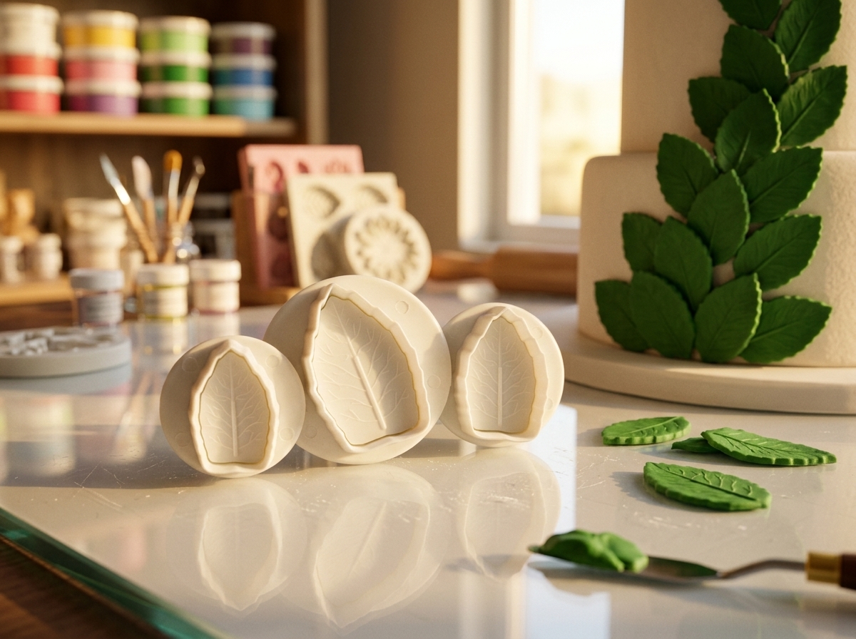 juego cortador de hojas para fondant porcelanicron decoracion