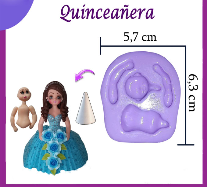Molde en silicona Muñeca de quince años