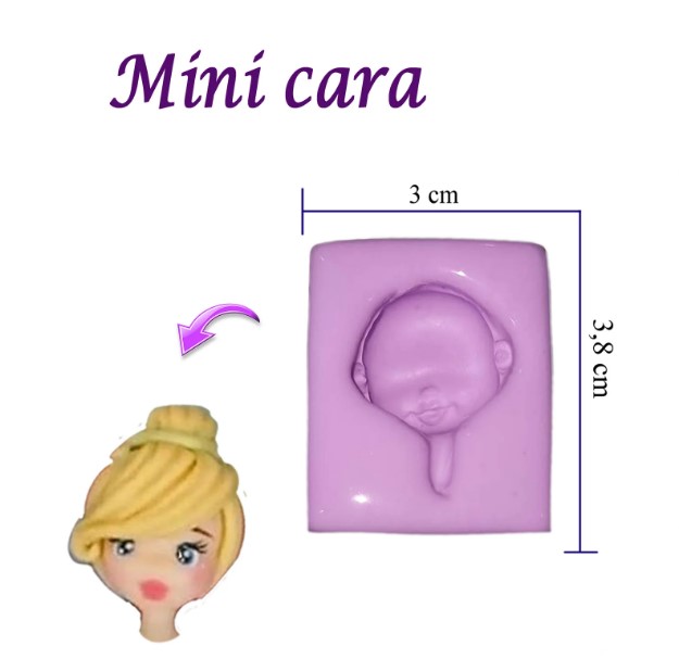 Molde en silicona para Pastas flexibles cara mini