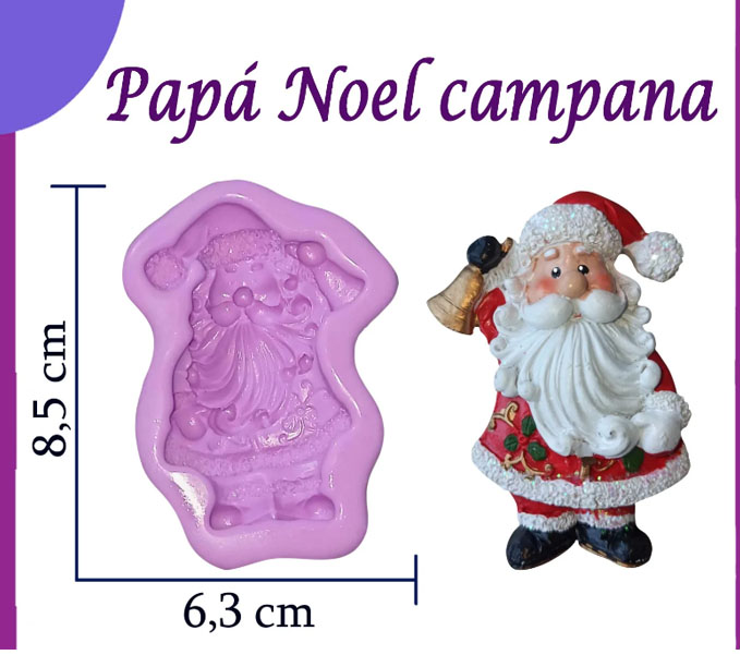 Molde Silicona papa santa Noel para navidad 