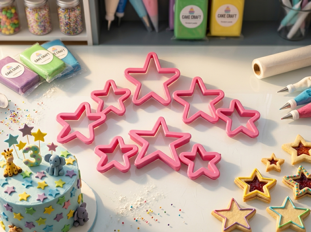 Cortador de estrellas navidad para pasta fria apliques