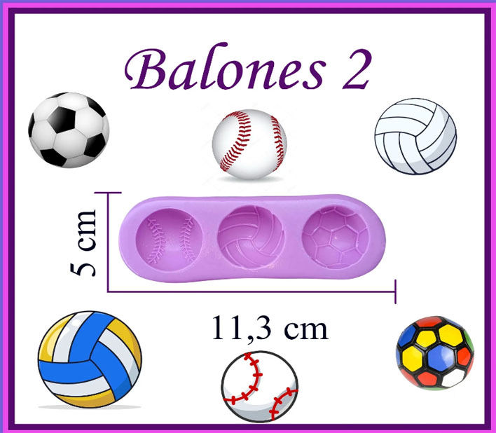 Molde silicona, balones, angel de la fortuna