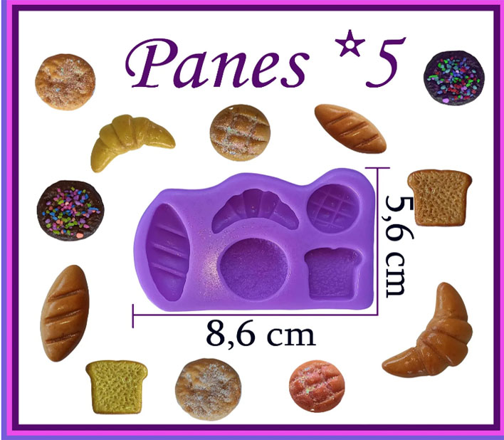 Molde silicona pan croissant panecillos postres pasta fria