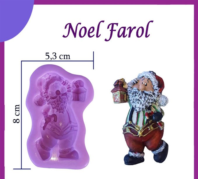 Molde Silicona papa santa Noel para navidad 