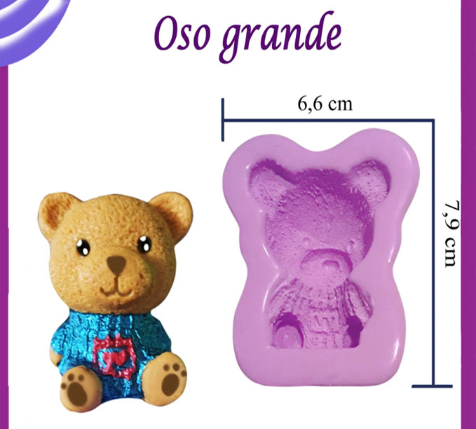 Molde Silicona oso con profundidad Oso piñas para navidad 