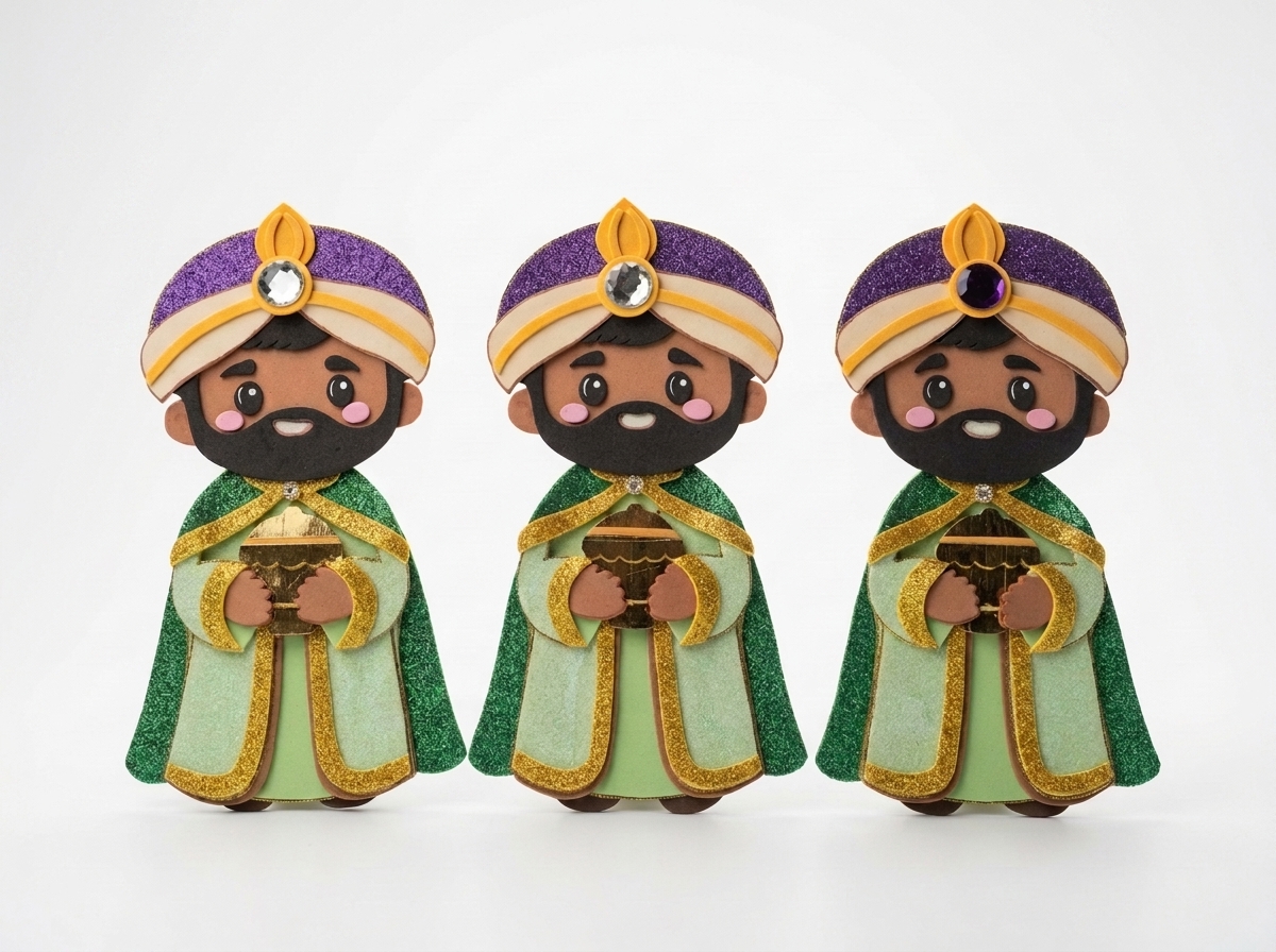 reyes magos navidad pines baltazar
