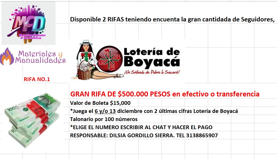 Juega en la Super Rifa con loteria de Boyaca