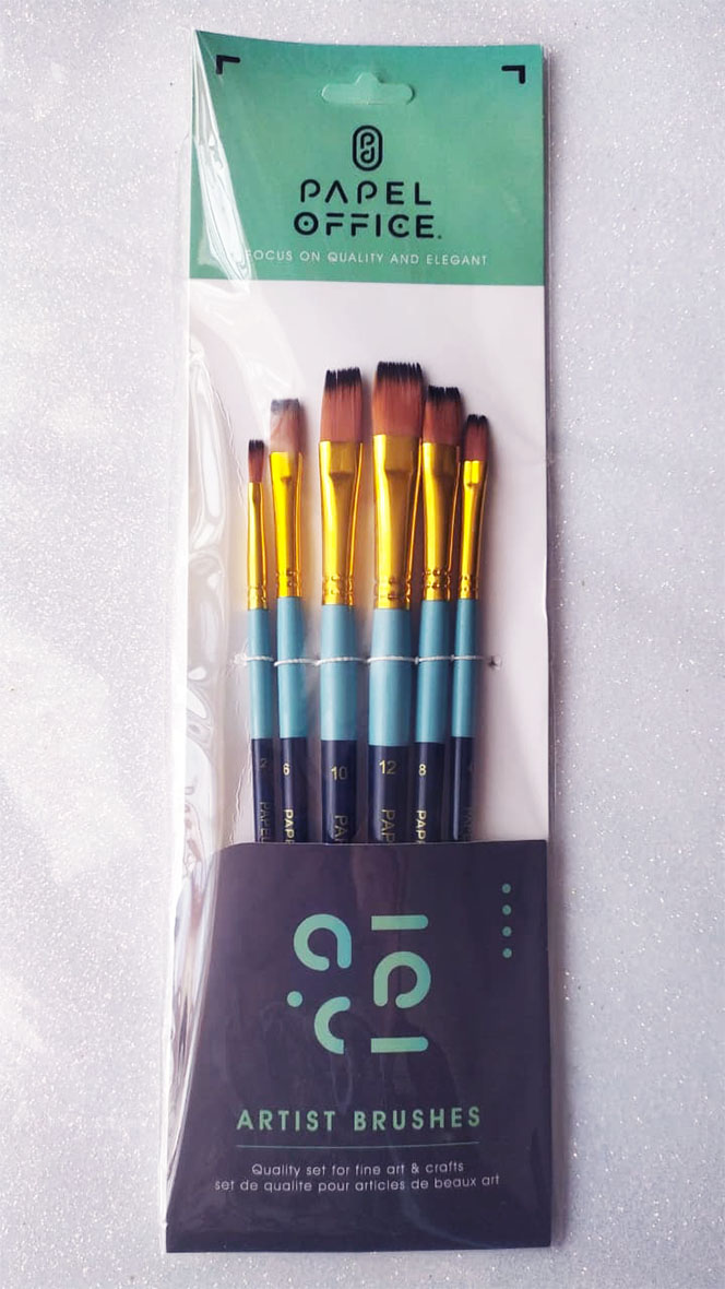 Pinceles artísticos  planos manualidades