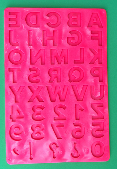 Molde silicon abecerario letras chocolate fondant