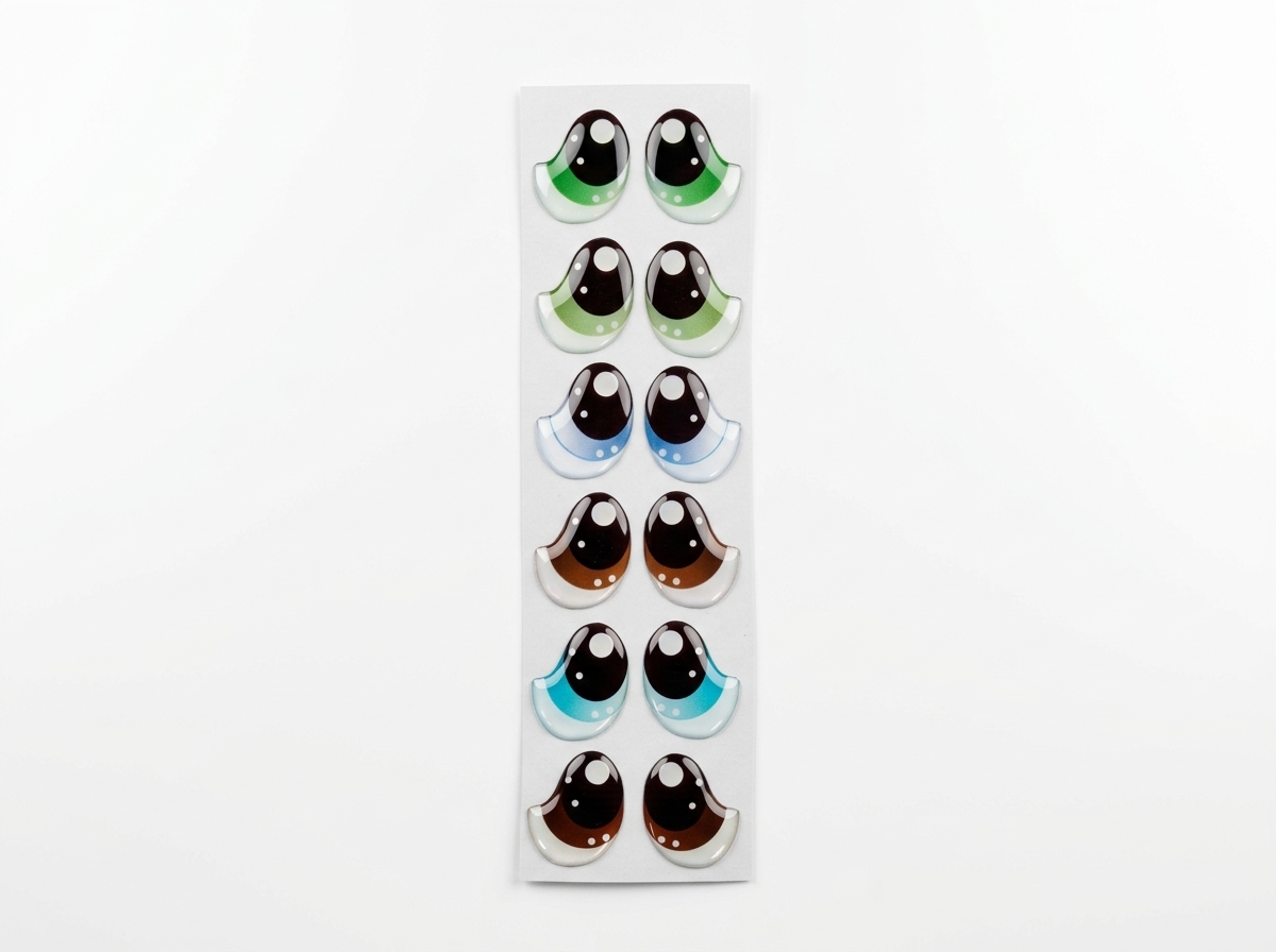 Ojos adhesivos 2cm para decorar muñecos en tela peluches fomi pasta fria