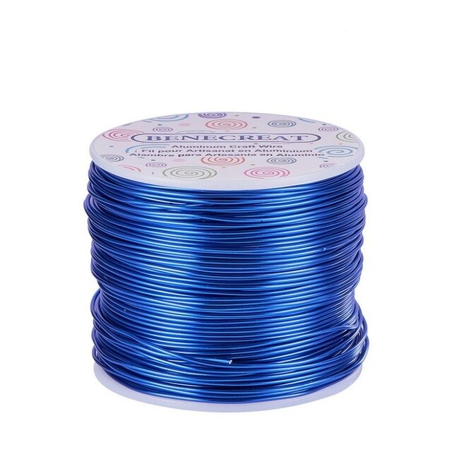 Alambre en Alumino Maleable Azul 2mm para bisutería manualidades