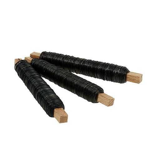 Alambre Moldeable Negro para artes y manualidades floristeria 50mts