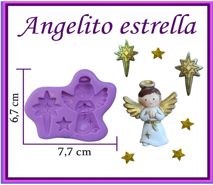 Molde silicona angel de la fortuna