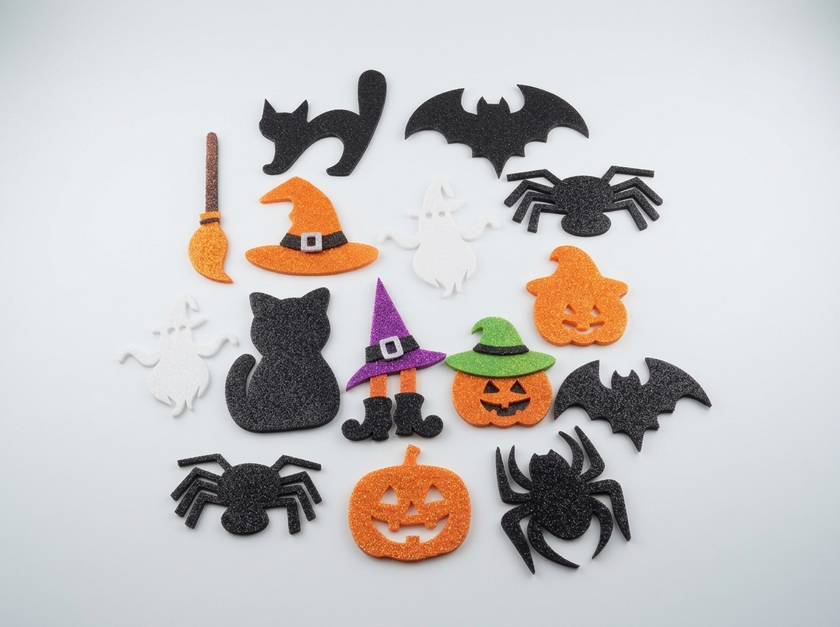Figuras troqueladas Diseños Halloween en foamy Plano