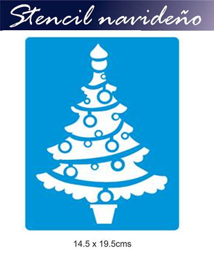 Stencil árbol de navidad para manualidades fomy repujado estarcido