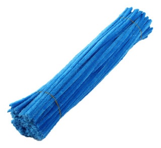 limpia pipas azul para tejido de muñecos y arreglos florales