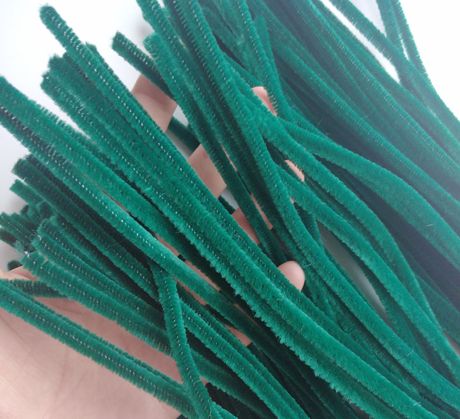 Chelines Gamuzados Verde Oscuro para Muñecos decoración hogar navidad