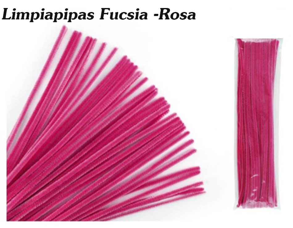Chelines Gamuzados Fucsia Rosa intenso para muñecos navidad
