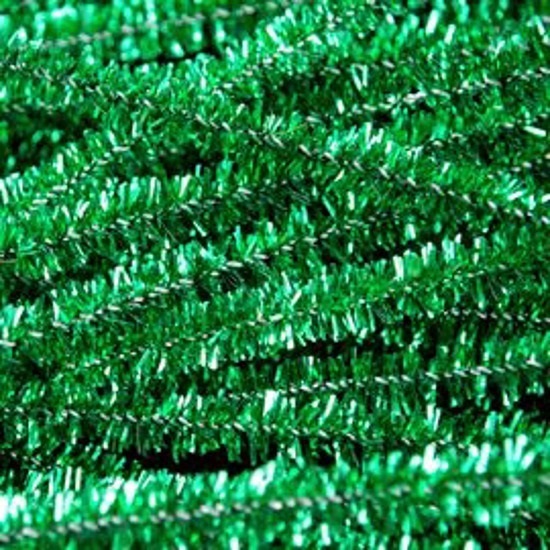 Chelines metalizados Verde 1pz para muñecos Decoración Navidad Adorno