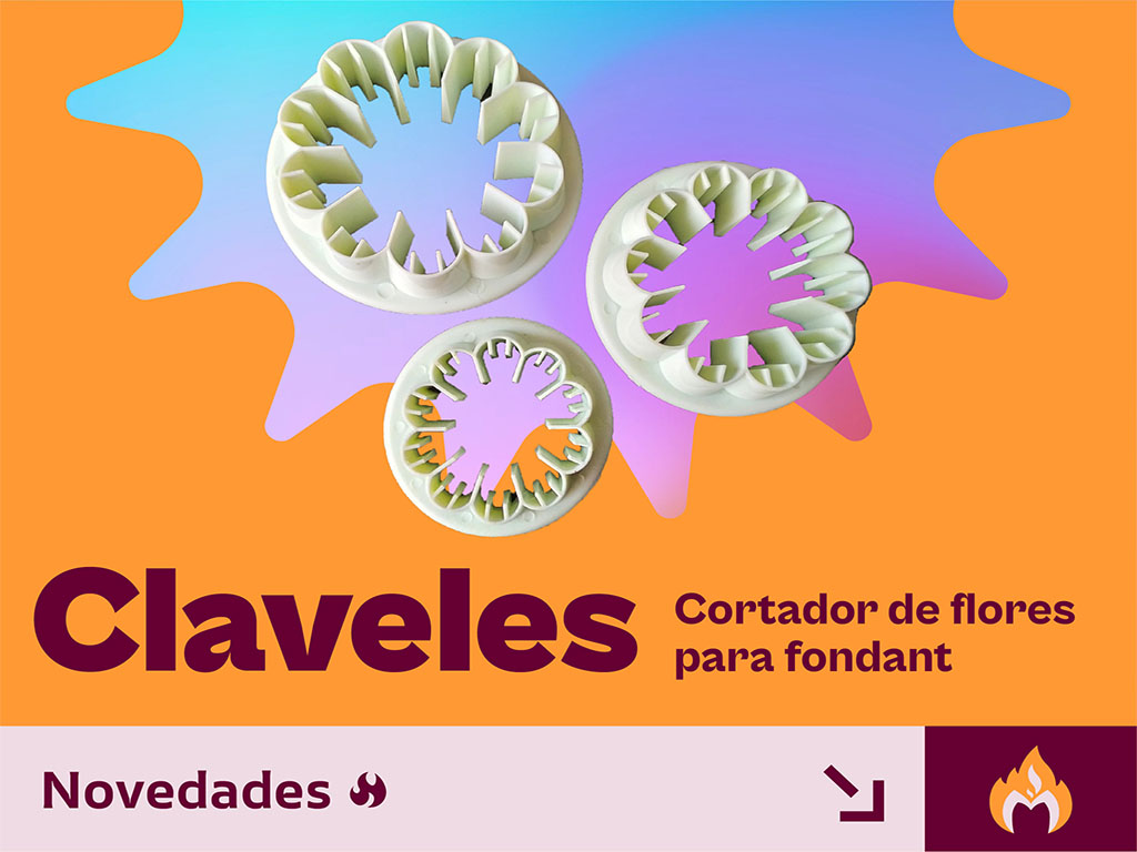 3pcs Clavel Del Cortador De La Pasta De La Pasta De La Torta De La Pasta De Azúcar