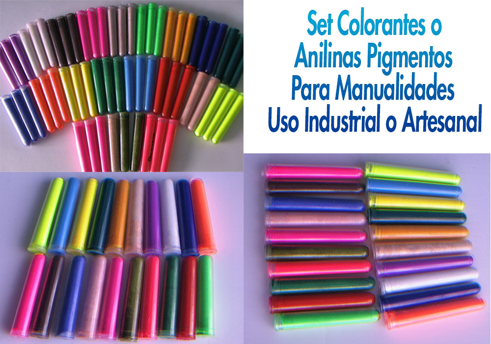 Kit de Anilinas Pintura o Colorante para Porcelanicron Porcelana Fria Masa Flexible 