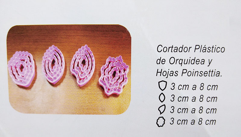 Molde cortador de flores de orquídeas y Hojas Poinsettia para Moldear