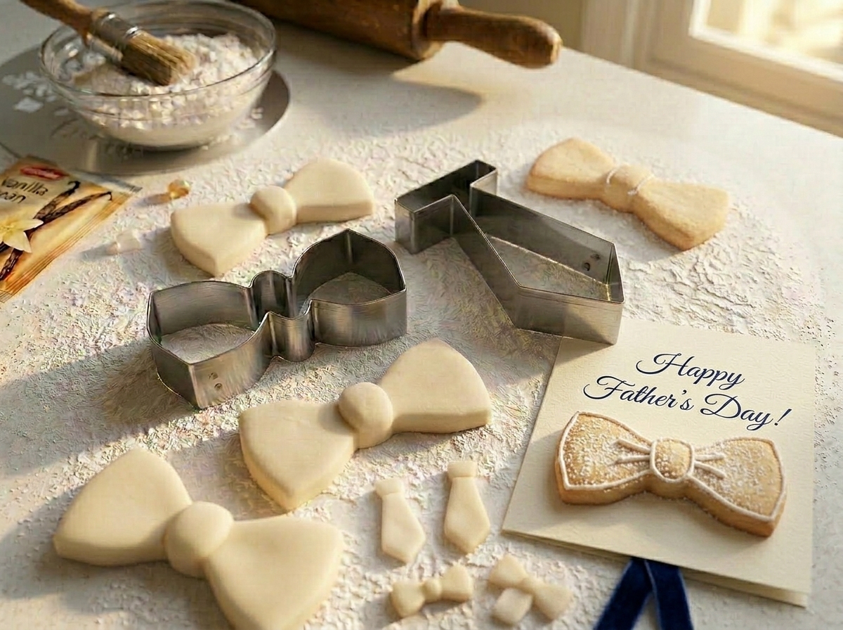 Cortador de Corbata y corbatín para feliz dia papa galletas