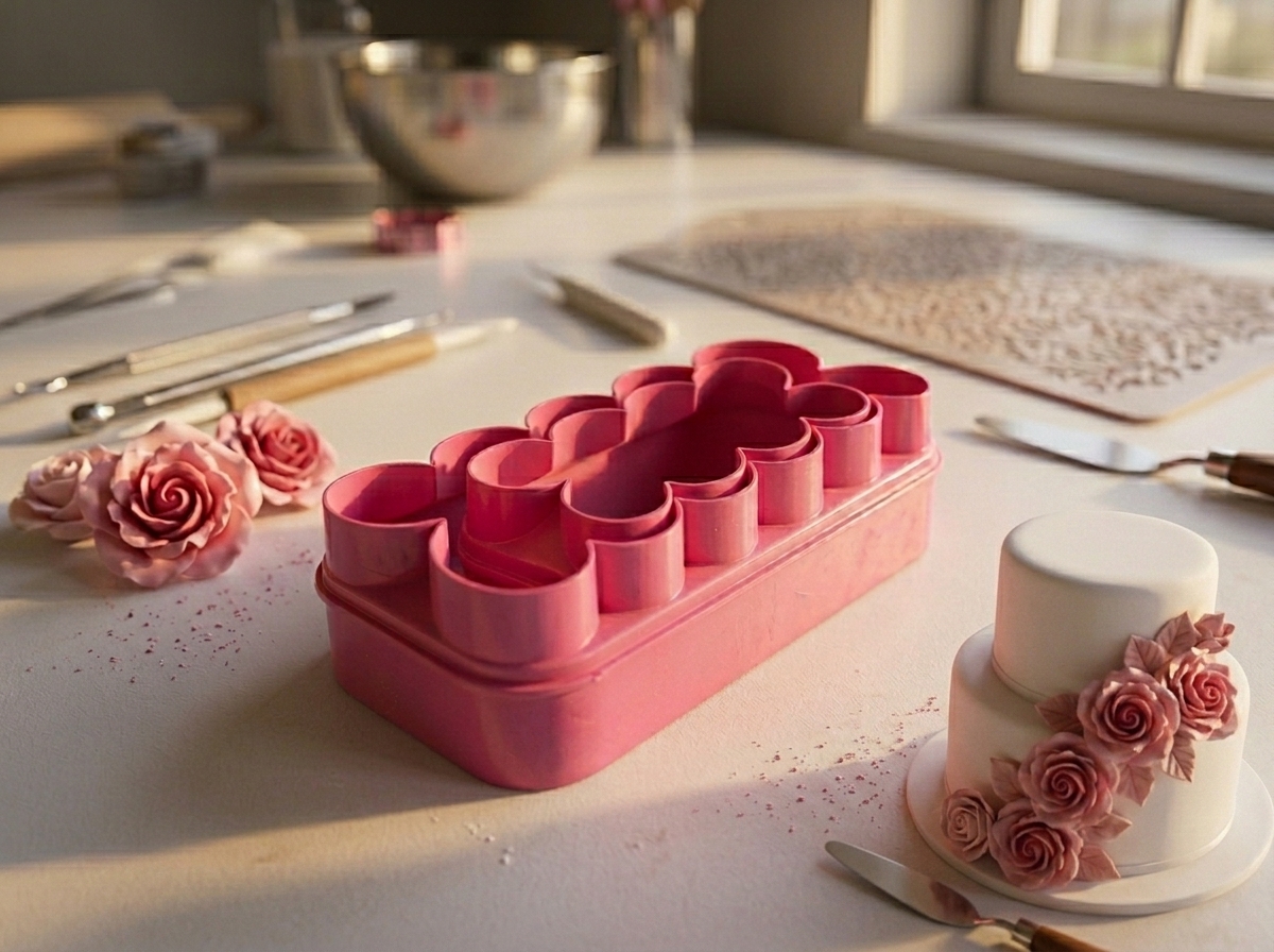cortador plástico de Rosa o Clavel Herramientas para decoración de Pasteles Cortador Fondant Cake